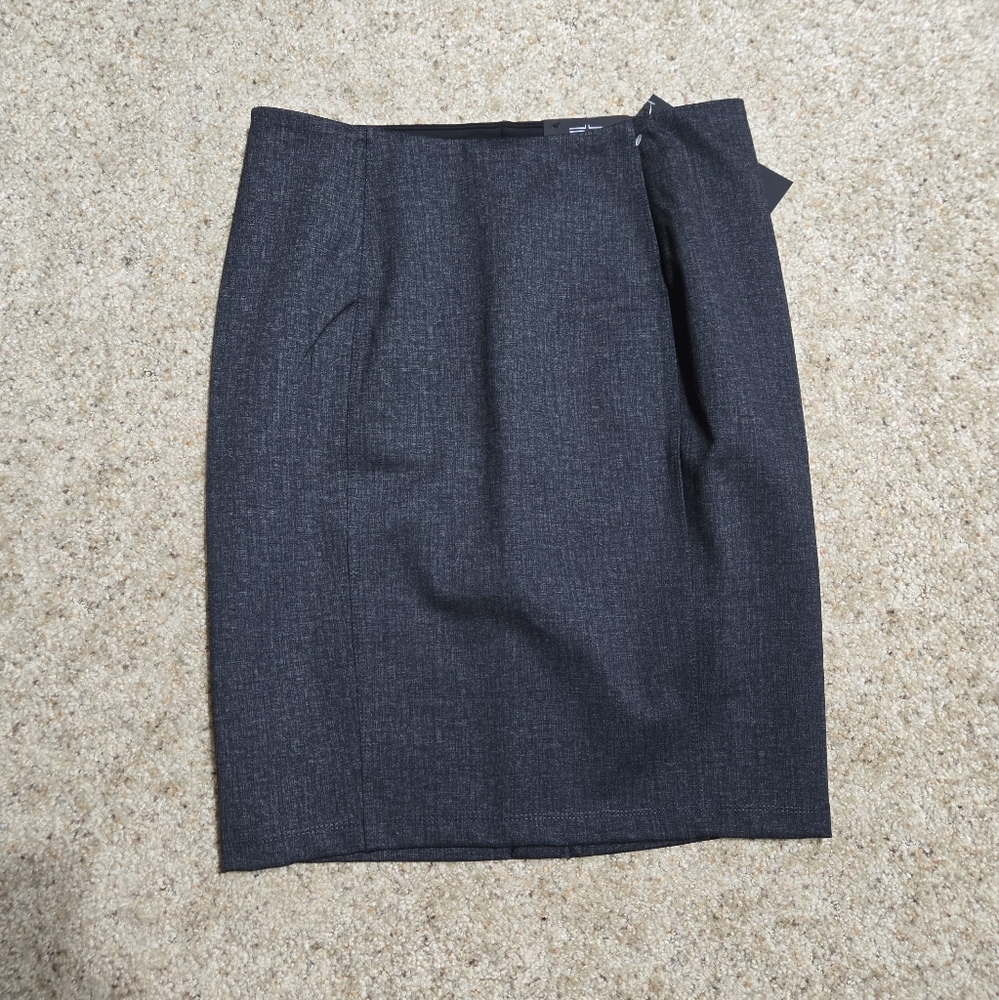 NWT Liverpool Grey Tweed Pencil Skirt